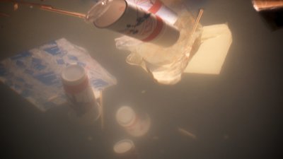 Still image from Flooded McDonald's, 2009. 