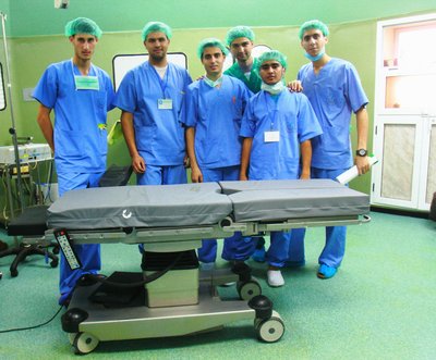 Hospital Equipment installed and in use at Al-Shifa Hospital, Gaza, 2014. 