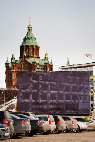 Modern Times Forever (Stora Enso Building), 2011 installed for IHME Festival, Helsinki.