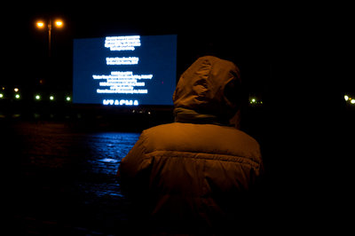 Modern Times Forever (Stora Enso Building), 2011 installed for IHME Festival, Helsinki.