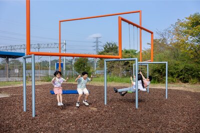 One Two Three Swing! Dorasan Station 2023, commissioned by Real DMZ Project. 
 Photo: Real DMZ Project