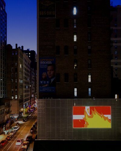 Rebranding Denmark, LED version installed at The High Line, New York City, 2013. 