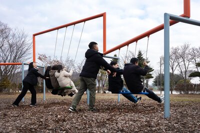 One Two Three Swing! Dorasan Station 2023, commissioned by Real DMZ Project. Permanent Installation.