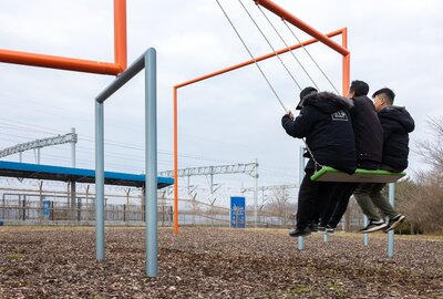 One Two Three Swing! Dorasan Station 2023, commissioned by Real DMZ Project. Permanent Installation.